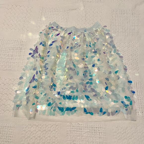 Unicorn tears iridescent multicolor mermaid sequin skirt small SK 2871 - Picture 7 of 11